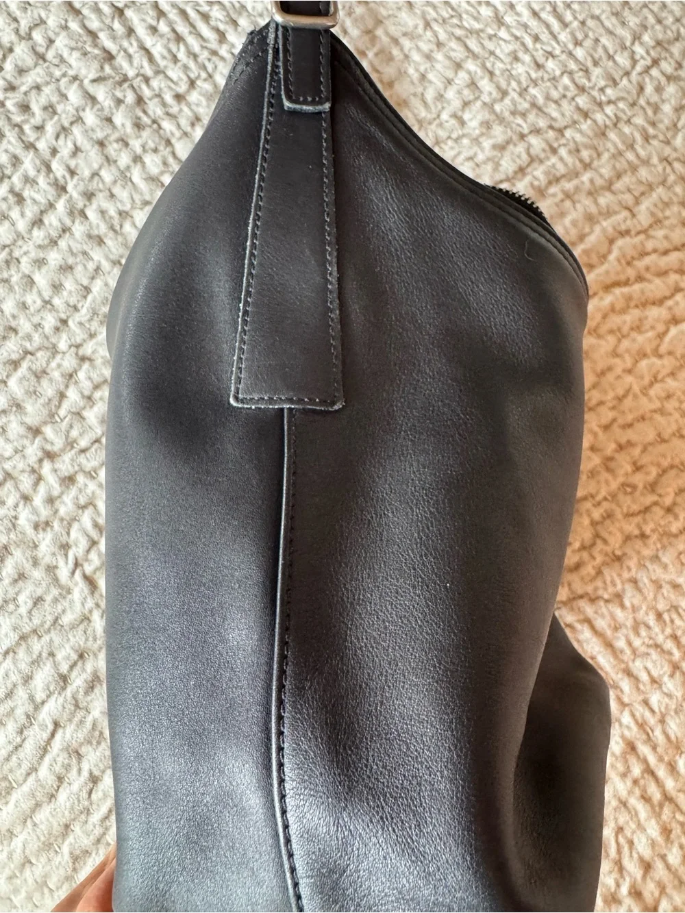 Vintage Coach Black Leather Hobo Shoulder Bag